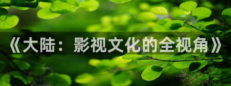 青丝影院免费：《大陆：影视文化的全视角》